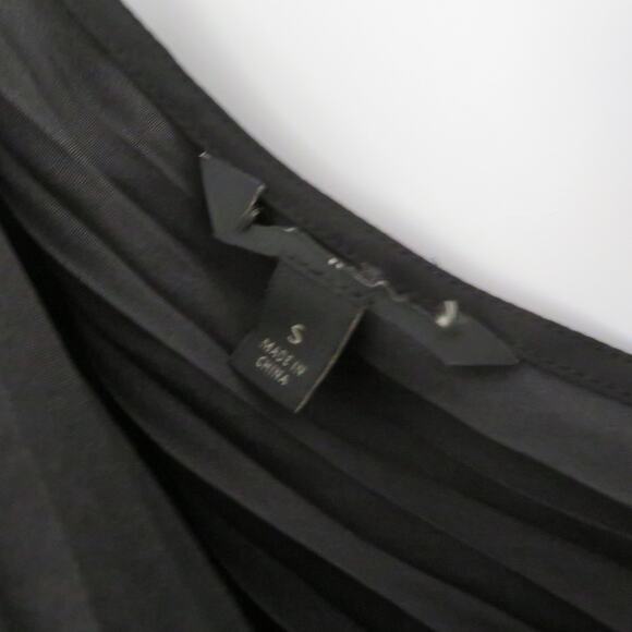 Banana Republic Womens Sz S Black Pleated One Shoulder Mini Dress Flowy - Picture 6 of 7